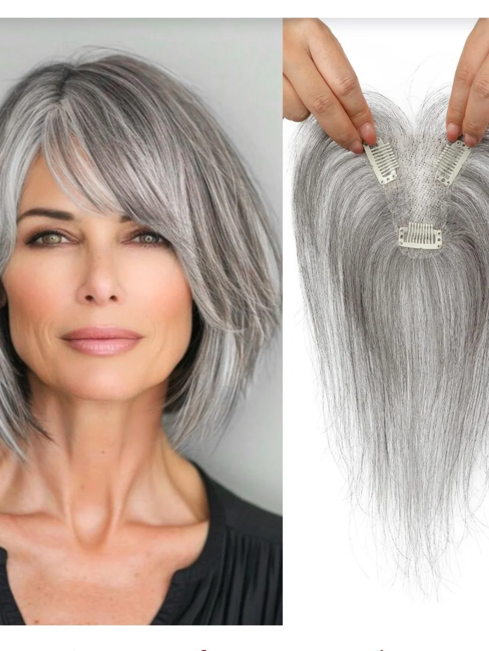 REECHO Hair Toppers for Women Real Human Hair